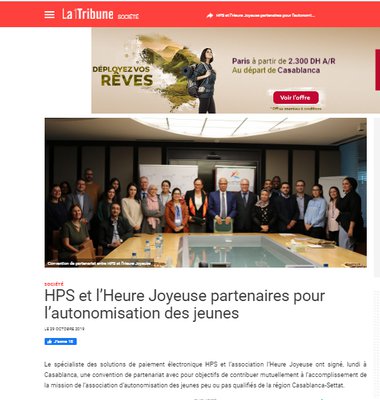 Signature d'une convention de partenariat avec HPS (article LNT)